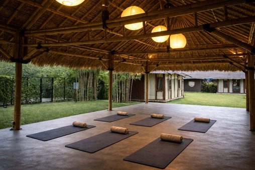 The open-air pavilion